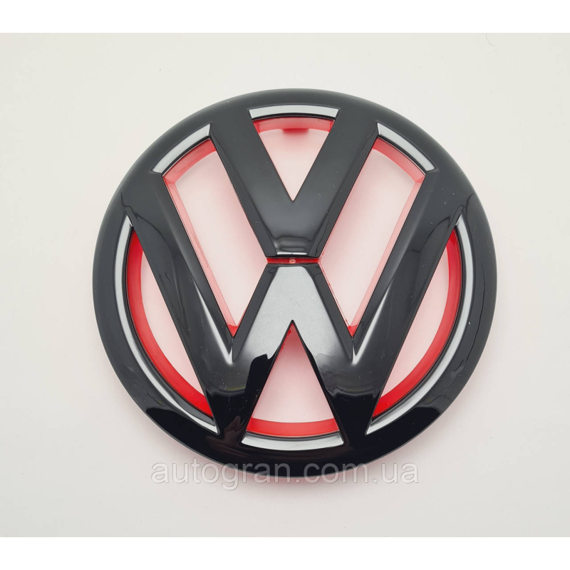 Емблема решітки радіатора Volkswagen Golf 6 5K0853601FULM 5k0853601c чорно-червона Емблема решітки радіатора Volkswagen Golf 6 5K0853601FULM 5k0853601c чорно-червона