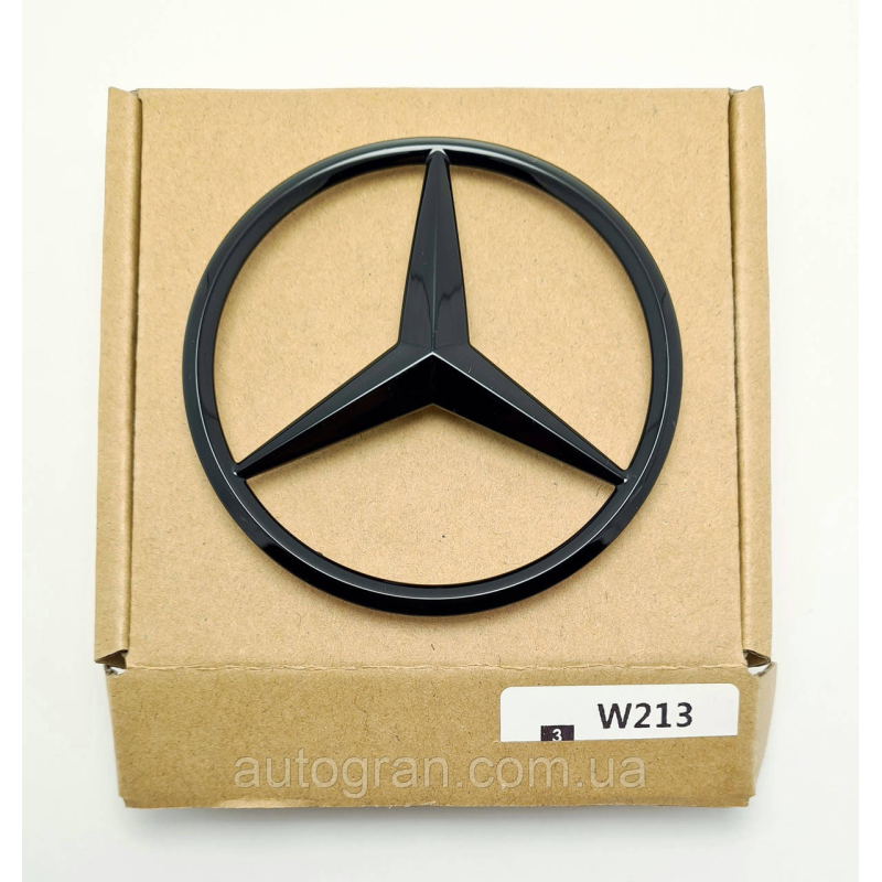 Емблема багажника зірка Mercedes W213 чорна глянець