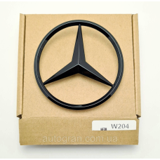Емблема багажника зірка Mercedes W204 чорна глянець