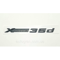 Емблема напис BMW Xdrive 3.5d чорний
