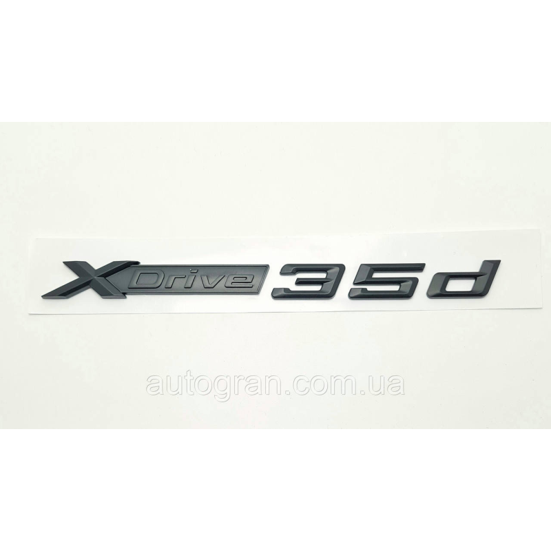 Емблема напис BMW Xdrive 3.5d чорний
