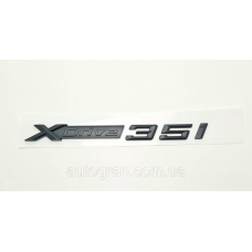 Емблема напис BMW Xdrive 3.5i чорна