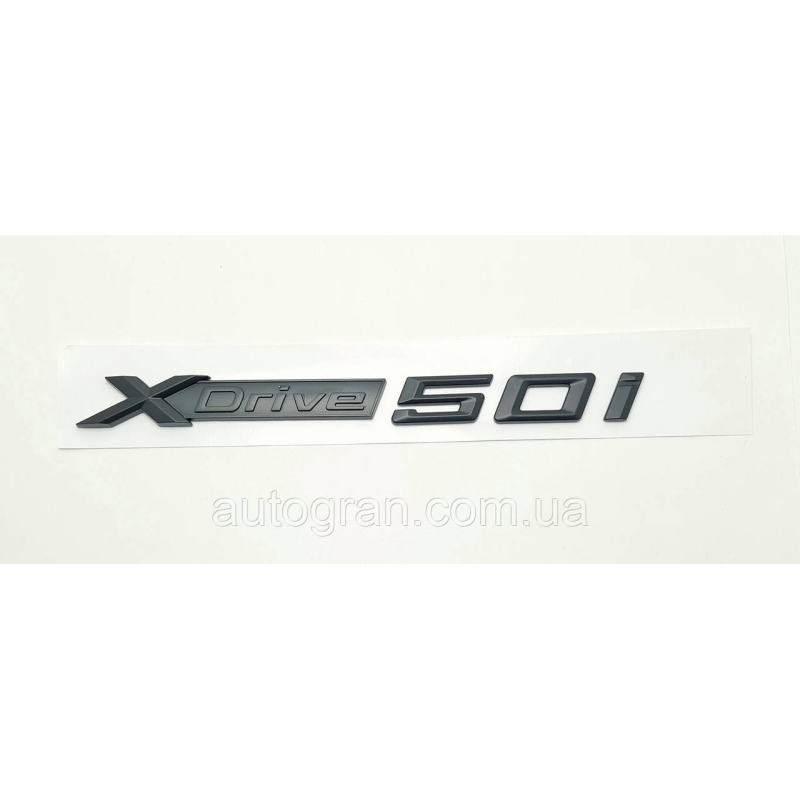 Емблема напис BMW Xdrive 5.0i чорний Емблема напис BMW Xdrive 5.0i чорний