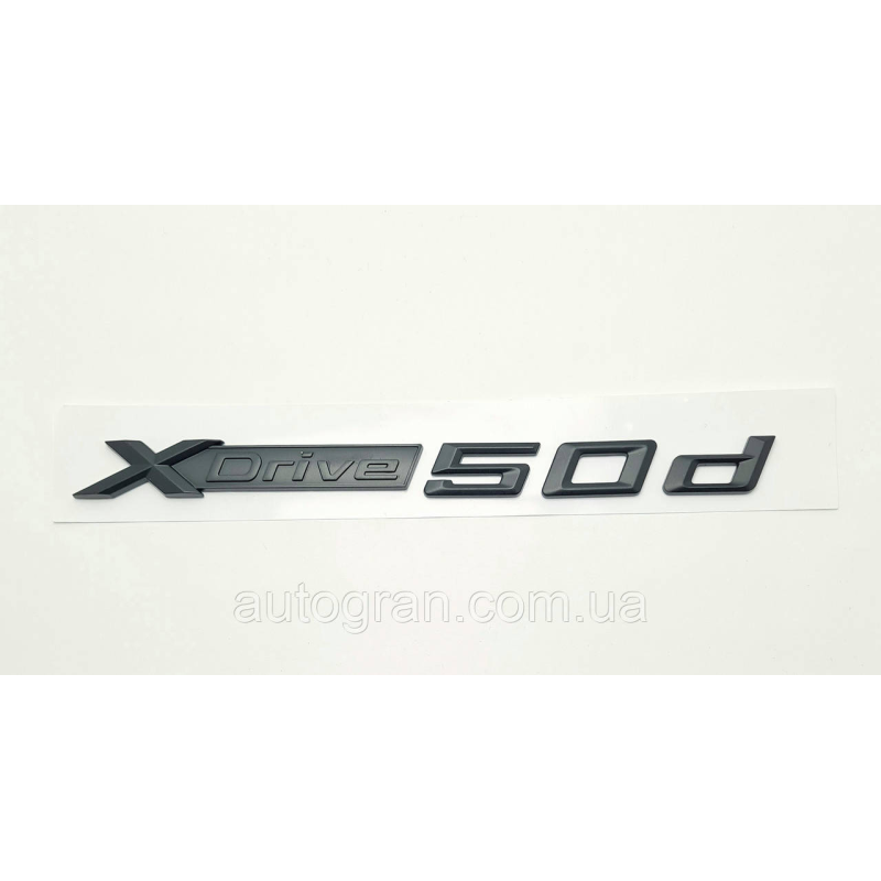 Емблема напис BMW Xdrive 5.0d чорний Емблема напис BMW Xdrive 5.0d чорний