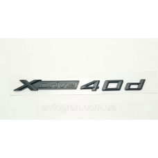 Емблема напис BMW Xdrive 4.0d чорна
