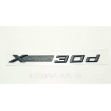 Емблема напис BMW Xdrive 3.0d чорний