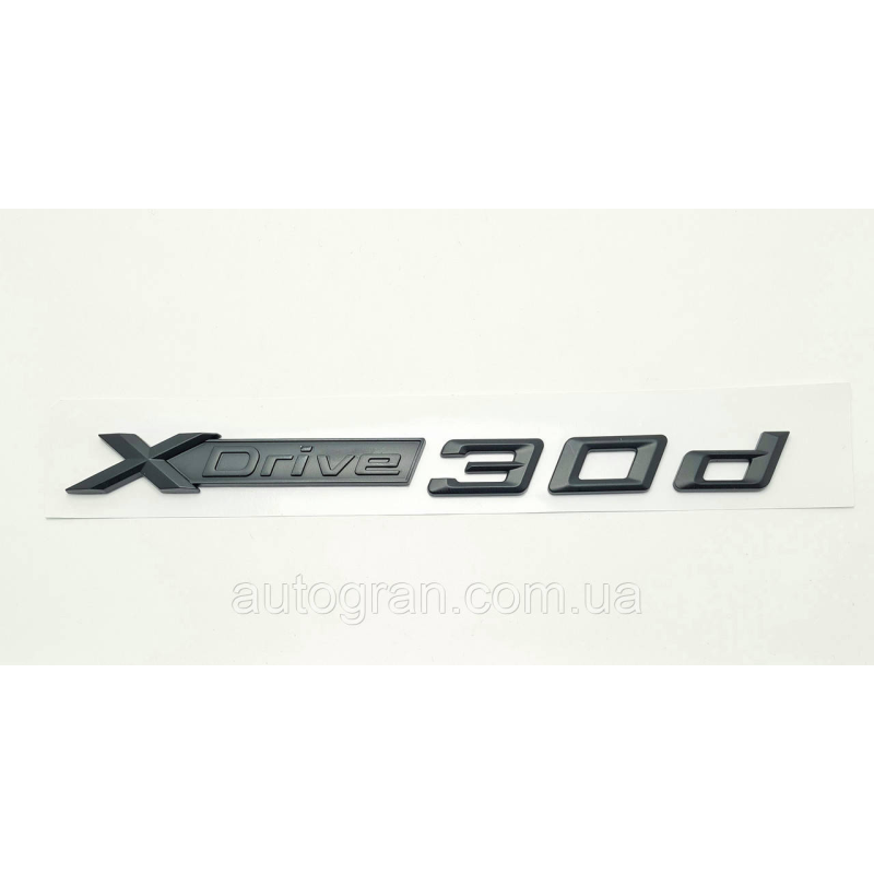Емблема напис BMW Xdrive 3.0d чорний