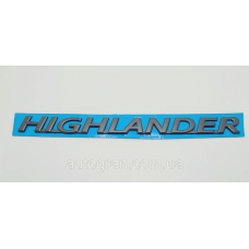 Емблема напис багажника Toyota Highlander чорна