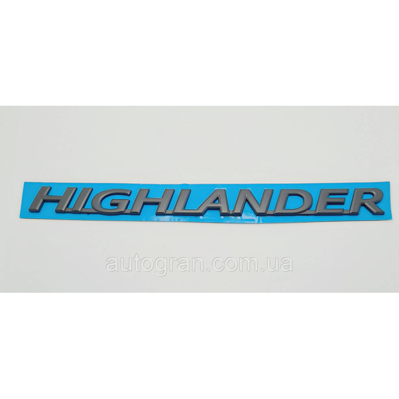 Емблема напис багажника Toyota Highlander чорна Емблема напис багажника Toyota Highlander чорна