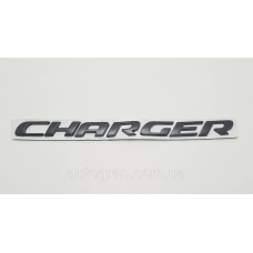 Емблема напис багажника Dodge Charger чорна