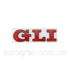 Емблема кузова VW Volkswagen Jetta GLI чорно-червона тип2