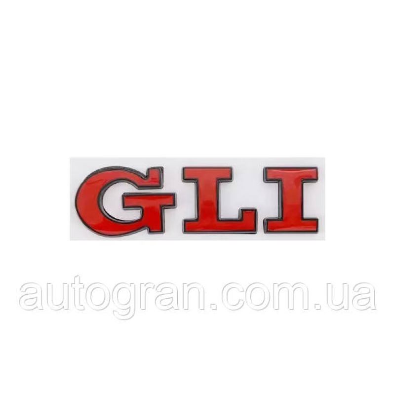 Емблема кузова VW Volkswagen Jetta GLI чорно-червона тип2