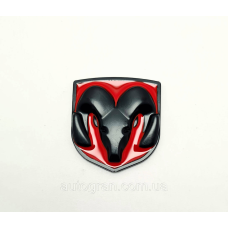 Емблема кузова Dodge 44x40м червона