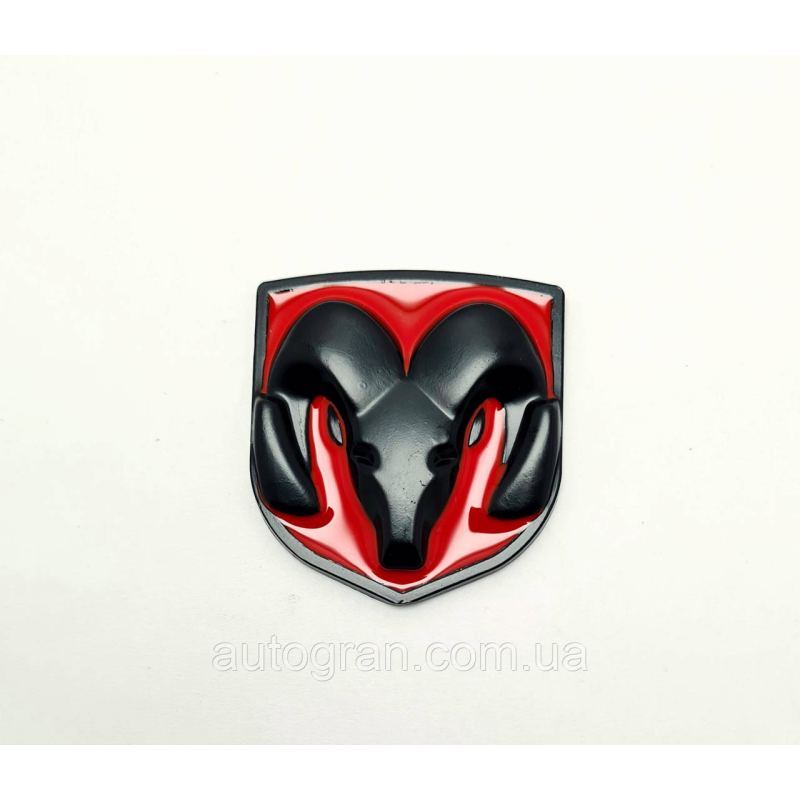 Емблема кузова Dodge 44x40м червона Емблема кузова Dodge 44x40м червона