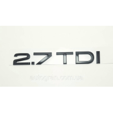 Емблема напис багажника Audi 2.7TDI чорний