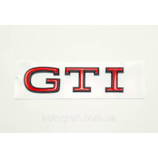 Емблема кузова VW GTI тип3 червона з чорним