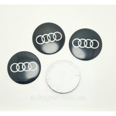 Наклейки на колпачки литих дисків Audi 56мм