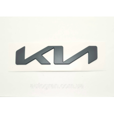 Емблема напис кузова Kia чорна матова 15см*3.5см