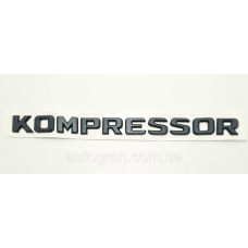 Емблема напис багажника Mercedes Kompressor чорна