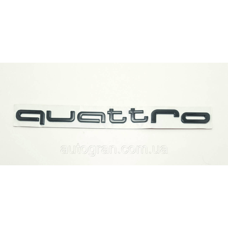 Емблема на кузов Audi Quattro чорна Емблема на кузов Audi Quattro чорна