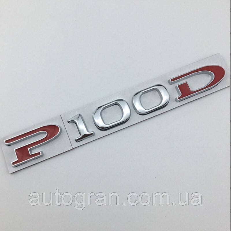 Емблема напис багажника Tesla P100D