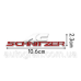 Емблема кузова BMW Schnitzer червона 2.3x10.6см