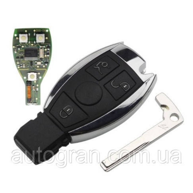 Смарт ключ Mercedes 3 кнопки 433MHz NEC BGA