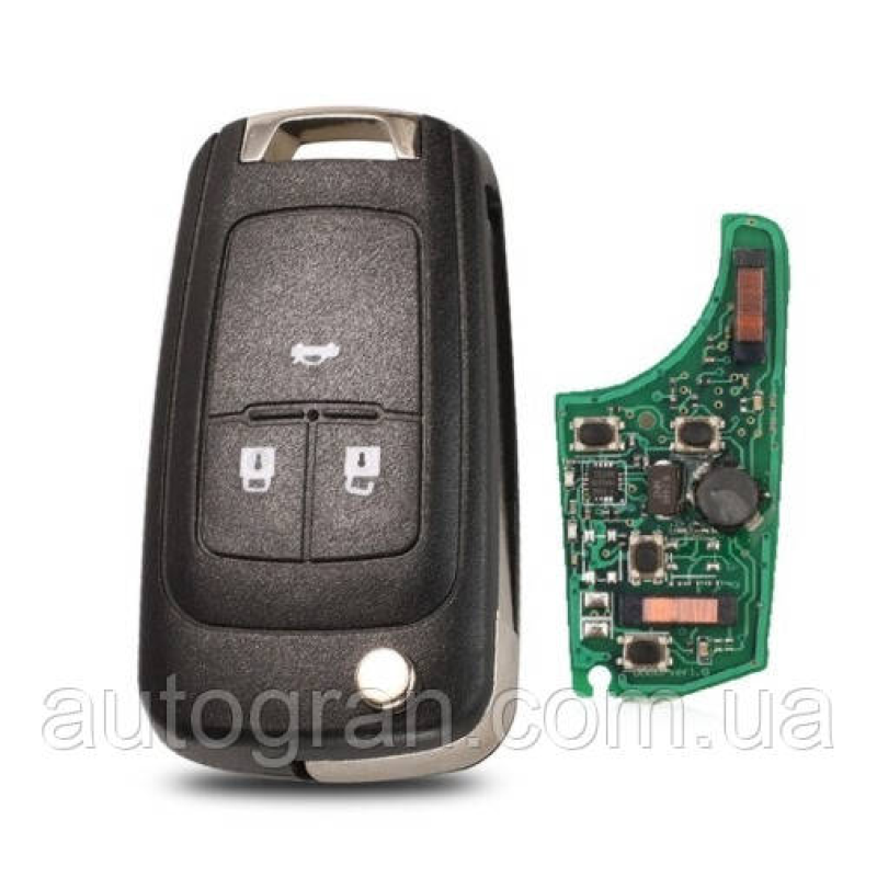 Ключ викидний Opel 3 кнопки 433MHz ID46 Ключ викидний Opel 3 кнопки 433MHz ID46