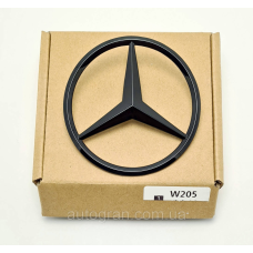 Емблема багажника зірка Mercedes W205 чорний глянець