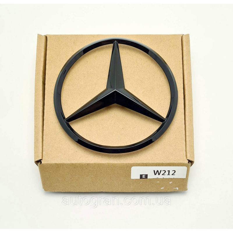 Емблема багажника зірка Mercedes W212 чорна глянець Емблема багажника зірка Mercedes W212 чорна глянець