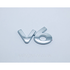 Емблема V6 8.3x2.6см