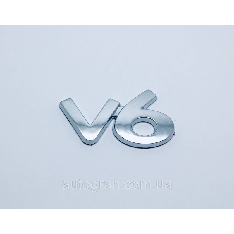 Емблема V6 8.3x2.6см Емблема V6 8.3x2.6см