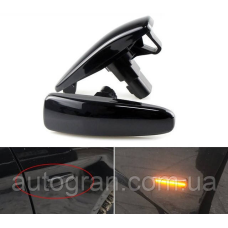 LED Показчики повороту на крило Mitsubishi Lancer X ASX Outlander sport чорні