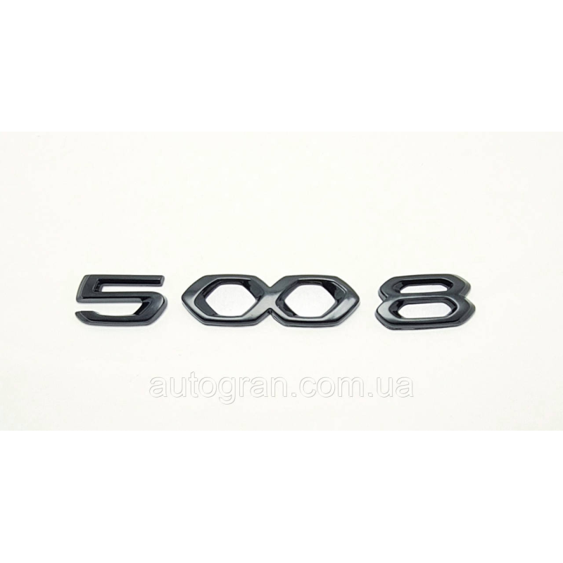 Емблема напис багажника Peugeot 5008 новий тип чорна