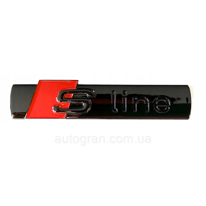 Емблема кузова Audi S-line Sline чорна глянцева Емблема кузова Audi S-line Sline чорна глянцева