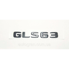 Емблема напис багажника Mercedes GLS63 чорна