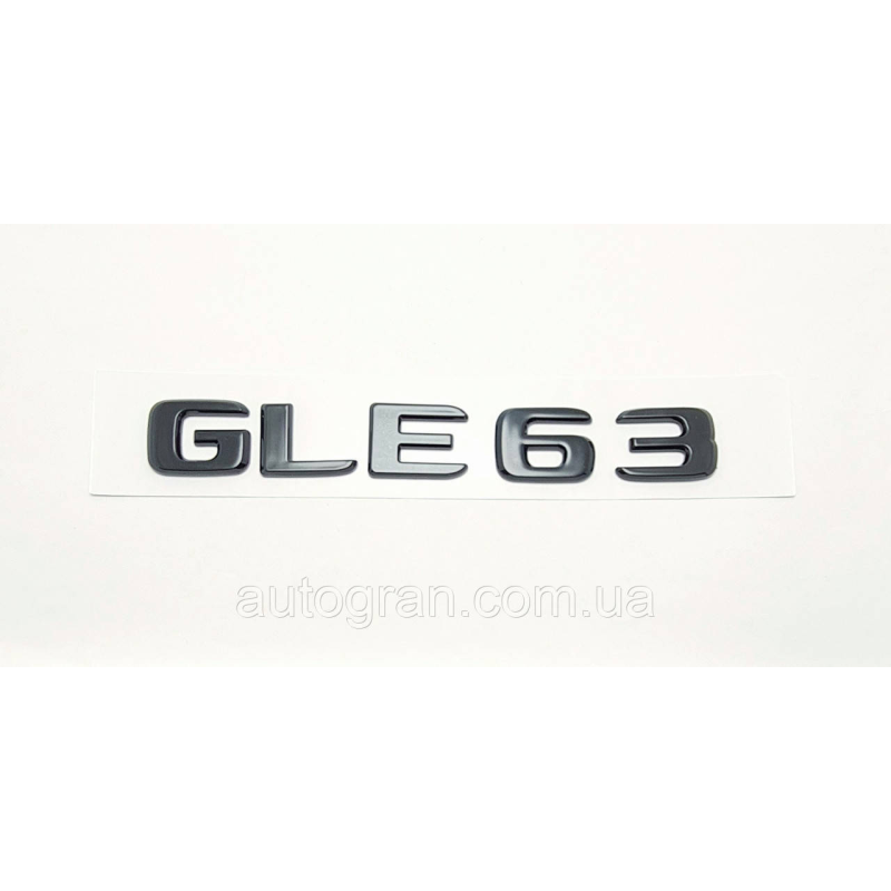 Емблема напис багажника Mercedes GLE63 чорна