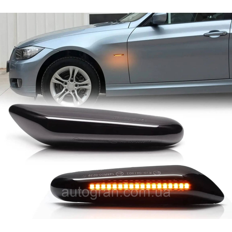 LED Покажчики повороту на крило BMW X3 E83 X1 E84 X5 X53 E60 E46 E81 E82 E90 чорні