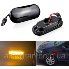 LED Покажчики повороту на крило Ford C-Max Fiesta Focus MK2 Fusion Galaxy чорні
