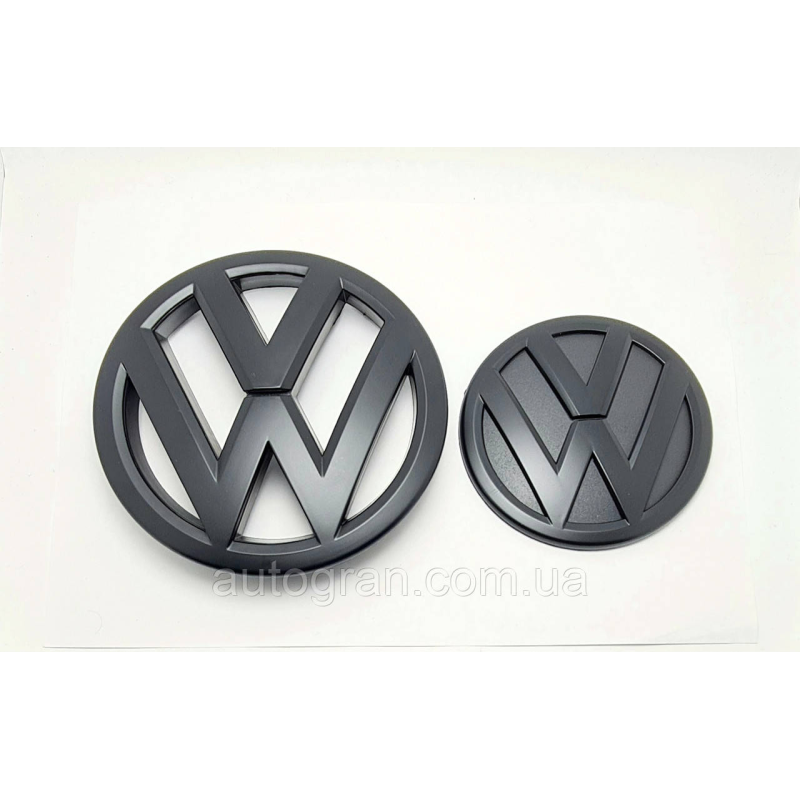 Комплект емблем решітки і багажника Volkswagen Tiguan 2012-2016 чорні матові