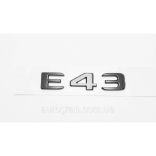 Емблема напису багажника Mercedes E43 чорна глянцева