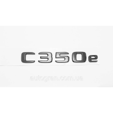 Емблема напис багажника Mercedes C350e чорна