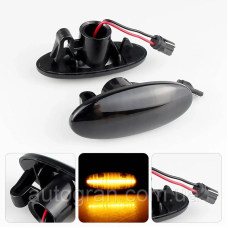 LED Покажчики повороту на крило Nissan Qashqai Juke Micra Note X-Trail LEAF чёрные