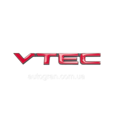 Емблема кузова Honda VTEC чорно-червона
