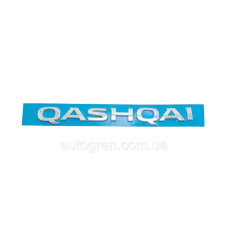 Емблема напис багажника Nissan Qashqai чорна