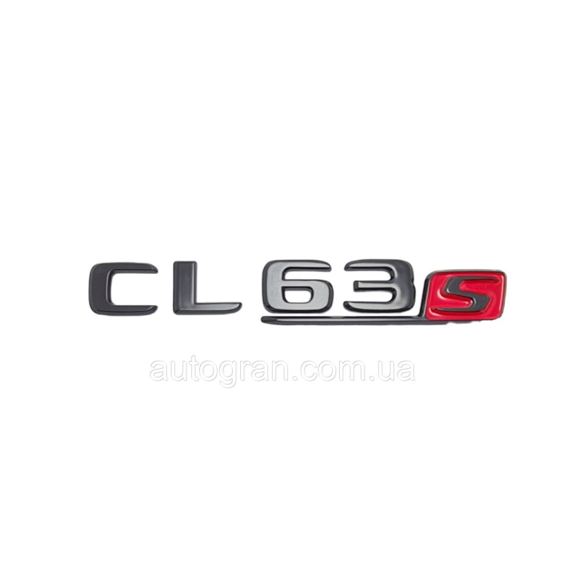 Емблема напис багажника Mercedes CL63s чорна Емблема напис багажника Mercedes CL63s чорна
