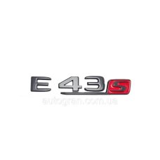 Емблема напису багажника Mercedes E43 чорна глянцева