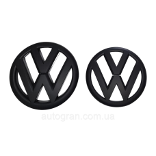 Емблема решітки і багажника VW Volkswagen Polo 2009-2014 чорна матова