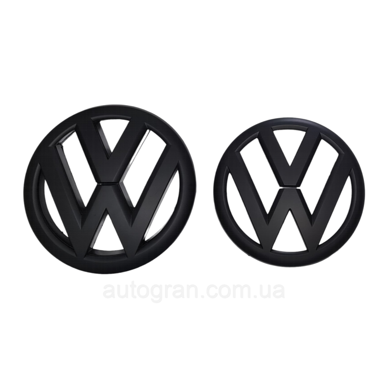 Емблема решітки і багажника VW Volkswagen Polo 2009-2014 чорна матова