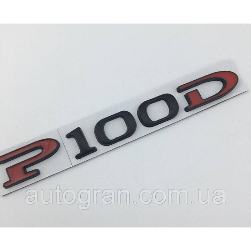 Емблема напис багажника Tesla P100D